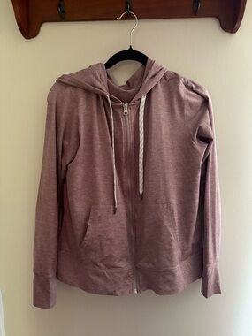 Women's Lightweight Zip Hoodie - Dusty Mauve
